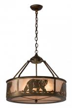  164099 - 22"W Black Bear Inverted Pendant