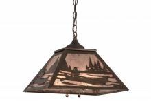  166329 - 16"Sq Canoe At Lake Pendant