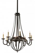  167781 - 38"W Barrel Stave Metallo 8 LT Chandelier