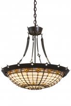  179883 - 26"W Fleur-de-Lite Inverted Pendant