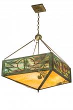  187847 - 28" Square Balsam Pine Inverted Pendant