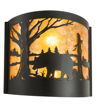  203180 - 15" Wide Bear at Lake Wall Sconce