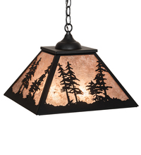  20903 - 16" Square Tall Pines Pendant