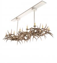  210039 - 84" Long Antlers Elk 8 Light Oblong Chandelier