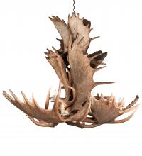  212269 - 64" Wide Antlers Moose 12 Light Chandelier