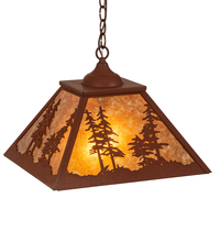  215761 - 16" Square Tall Pines Pendant