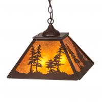  226614 - 16" Square Tall Pines Pendant