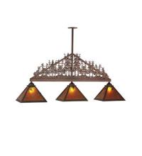  51347 - 76"L Mountain Pine 3 LT Island Pendant