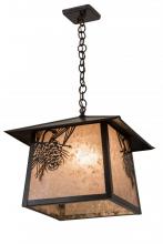  92502 - 16"Sq Stillwater Winter Pine Pendant