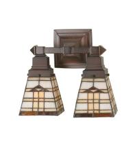  98200 - 12" Wide Arrowhead Mission 2 Light Wall Sconce