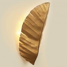  901K03GO - Banana Leaf 3-Lt Tall Sconce - Gold