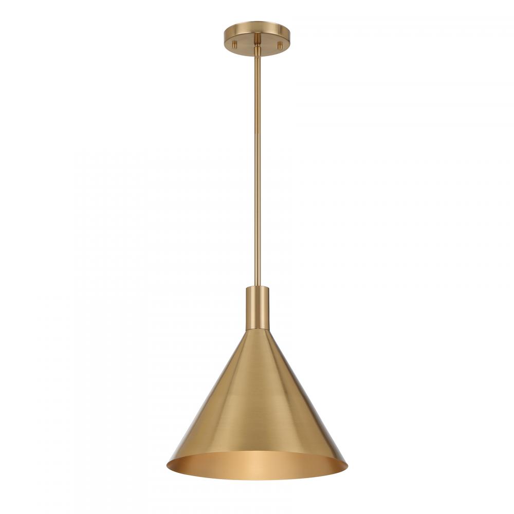 Pharos 1-Light Pendant in Noble Brass by Breegan Jane