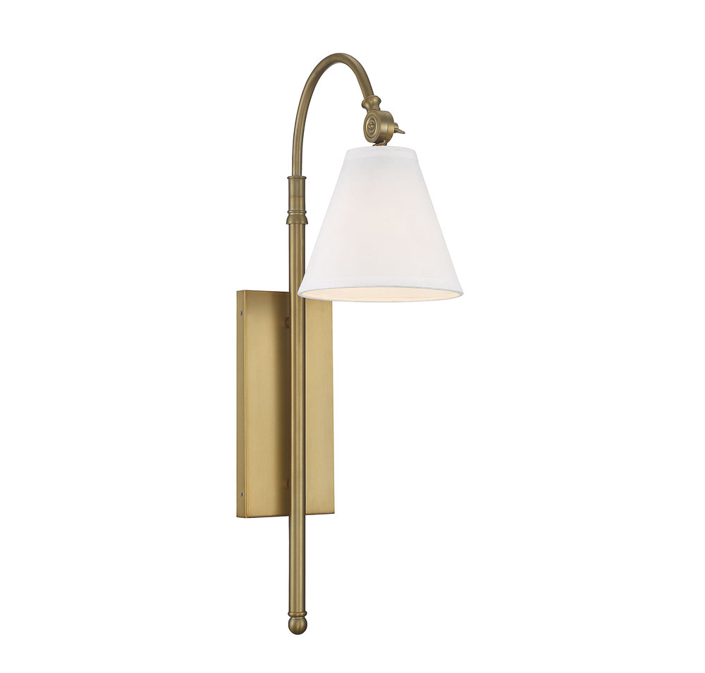 Rutland 1-Light Adjustable Wall Sconce in Warm Brass