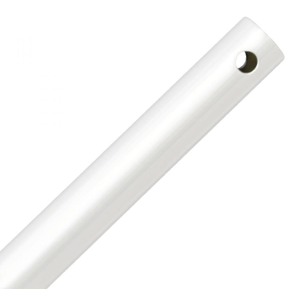 24" Downrod in Matte White