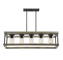  1-2101-5-70 - Eden 5-Light Outdoor Linear Chandelier in Weathervane