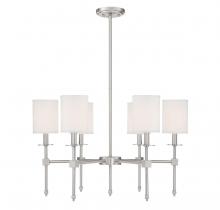  1-305-6-SN - Chatham 6-Light Chandelier in Satin Nickel