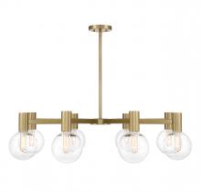  1-3074-8-322 - Wright 8-Light Chandelier in Warm Brass