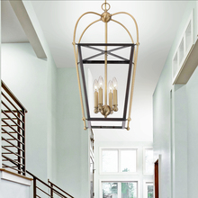  3-9074-4-79 - Dunbar 4-Light Pendant in English Bronze and Warm Brass