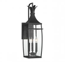  5-765-BK - Montpelier 3-Light Outdoor Wall Lantern in Matte Black