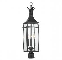  5-769-BK - Montpelier 3-Light Outdoor Post Lantern in Matte Black