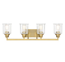  8-1972-4-322 - Hampton 4-Light Bathroom Vanity Light in Warm Brass