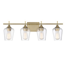  8-4030-4-322 - Octave 4-Light Bathroom Vanity Light in Warm Brass