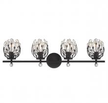  8-6601-4-BK - Moreno 4-Light Bathroom Vanity Light in Matte Black