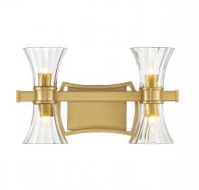  8-9702-4-322 - Bennington 4-Light LED Bathroom Vanity Light in Warm Brass