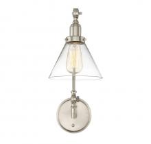  9-9131CP-1-SN - Drake 1-Light Adjustable Wall Sconce in Satin Nickel