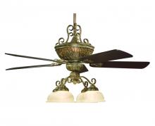  KP-52-300-MO-88 - Four Light Distressed Oak Ceiling Fan