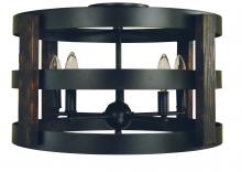  F-L1003 MBLACK - 5-Light Matte Black Homestead Semi-Flush