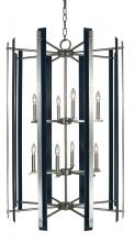  F-L1062 BN/MBLACK - 12-Light Brushed Nickel/Matte Black Bucolic Chandelier