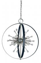  F-L1108 BN/MBLACK - 8-Light Brushed Nickel/Matte Black Nucleus Chandelier