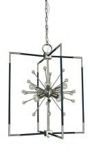  F-L1118 BN/MBLACK - 8-Light Brushed Nickel/Matte Black Zeta Chandelier