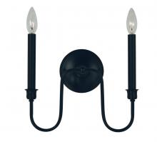  F-L1132 MBLACK - 2-LIGHT MATTE BLACK JASPER WALL SCONCE