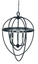  F-L1152 MBLACK - 5-LIGHT MATTE BLACK AURORA CHANDELIER