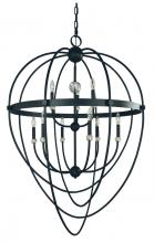  F-L1154 MBLACK - 9-LIGHT MATTE BLACK AURORA FOYER CHANDELIER