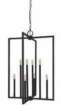  F-L1186 MBLACK - 8-LIGHT MATTE BLACK ANDREW FOYER CHANDELIER