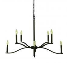  F-L1190 IRON - 8-LIGHT IRON BRIDGEPORT DINING CHANDELIER