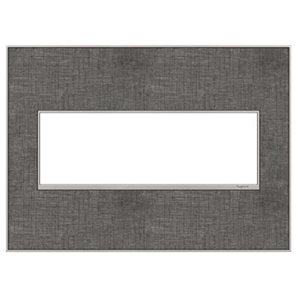 adorne® Slate Linen Three-Gang Screwless Wall Plate