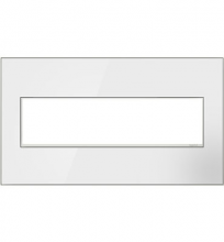  AWM4GMWW4 - adorne® Mirror White-on-White Four-Gang Screwless Wall Plate