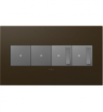  AWP4GBR4 - adorne® Bronze Four-Gang Screwless Wall Plate