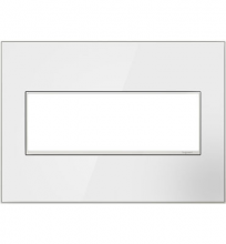  AWM3GMWW4 - adorne® Mirror White-on-White Three-Gang Screwless Wall Plate