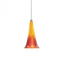  G614-YR - G600 SERIES-YLW/RED FLUTE GLASS SHADE