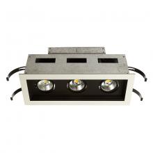  MT-3LD311R-F935-BK - Mini Multiple LED Three Light Remodel Housing with Trim and Light Engine