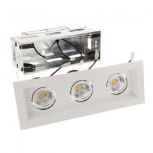  MT-3LD311R-F927-WT - Mini Multiple LED Three Light Remodel Housing with Trim and Light Engine