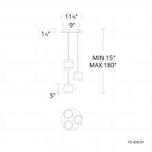  PD-68903R-AB - Banded Chandelier Light