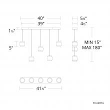  PD-68905L-AB - Banded Chandelier Light