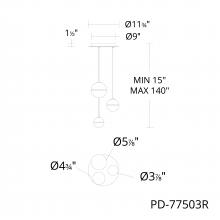  PD-77503R-AB - Cyllindra Chandelier Light