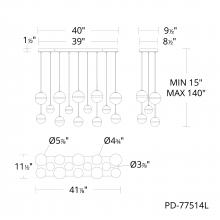  PD-77514L-AB - Cyllindra Chandelier Light